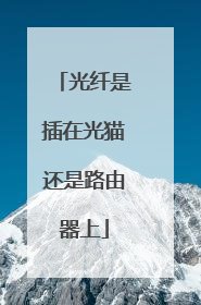 光纤是插在光猫还是路由器上