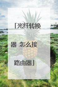 光纤转换器 怎么接路由器