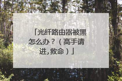 光纤路由器被黑怎么办?(高手请进,救命)