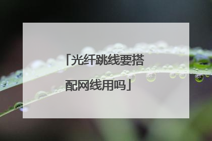 光纤跳线要搭配网线用吗