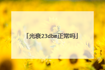 光衰23dbm正常吗