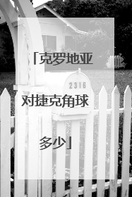 克罗地亚对捷克角球多少