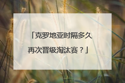 克罗地亚时隔多久再次晋级淘汰赛?