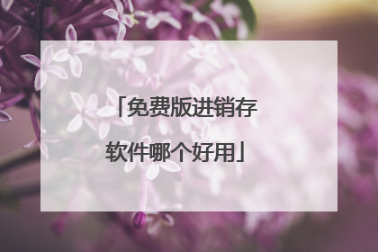 免费版进销存软件哪个好用