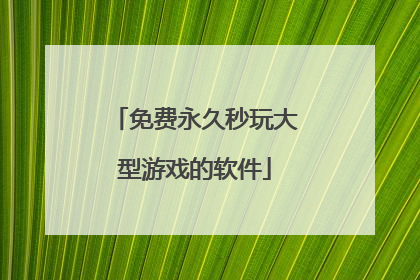 免费永久秒玩大型游戏的软件
