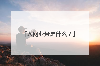 入网业务是什么?