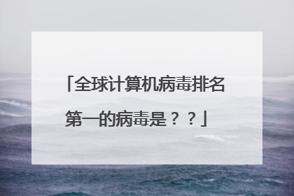全球计算机病毒排名第一的病毒是??