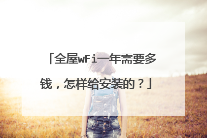 全屋wFi一年需要多钱，怎样给安装的？