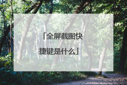 全屏截图快捷键是什么