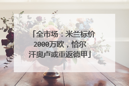 全市场：米兰标价2000万欧，恰尔汗奥卢或重返德甲