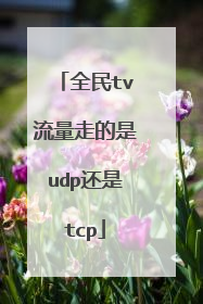 全民tv流量走的是udp还是tcp