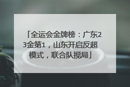 全运会金牌榜:广东23金第1,山东开启反超模式,联合队搅局