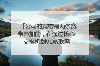 公司的宽带是两条宽带叠加的,在通过核心交换机划VLAN联网的,现要做端口映射,要怎么操作?