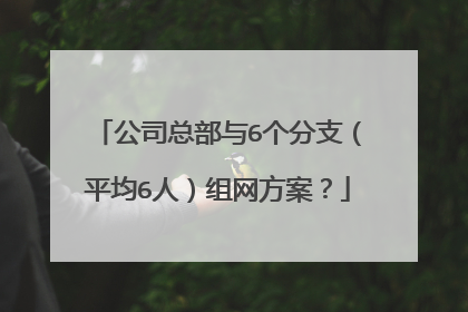 公司总部与6个分支（平均6人）组网方案？