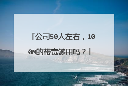 公司50人左右,100M的带宽够用吗?