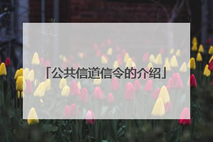 公共信道信令的介绍