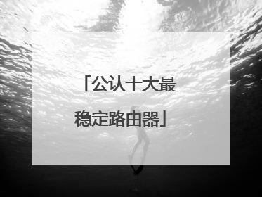 公认十大最稳定路由器