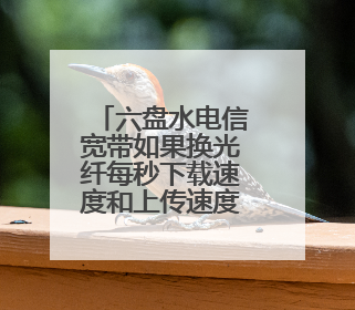 六盘水电信宽带如果换光纤每秒下载速度和上传速度是多少？?