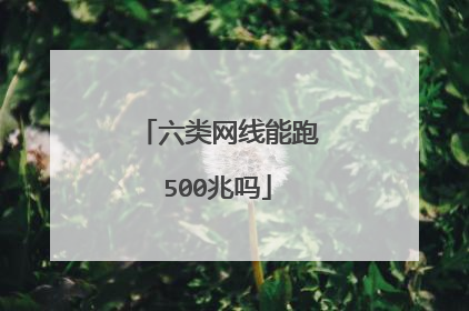 六类网线能跑500兆吗