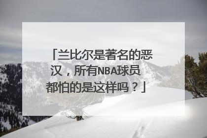 兰比尔是著名的恶汉，所有NBA球员都怕的是这样吗？