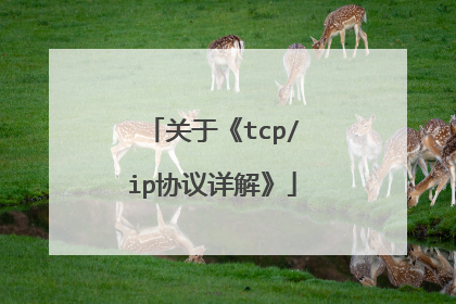 关于《tcp/ip协议详解》