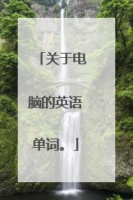 关于电脑的英语单词。
