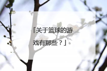 关于篮球的游戏有那些?