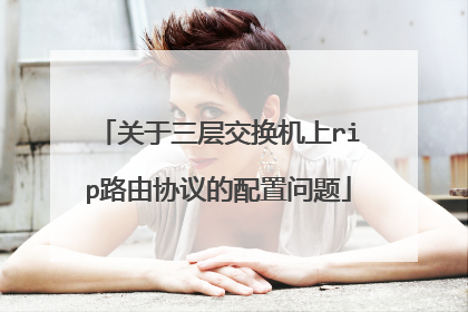 关于三层交换机上rip路由协议的配置问题