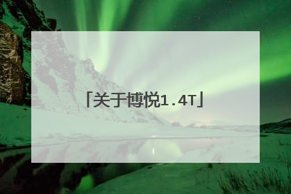 关于博悦1.4T