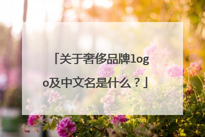 关于奢侈品牌logo及中文名是什么?