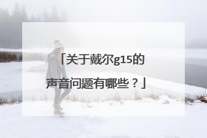 关于戴尔g15的声音问题有哪些？