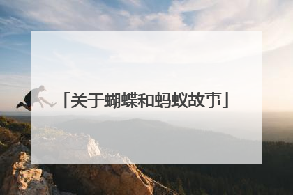 关于蝴蝶和蚂蚁故事