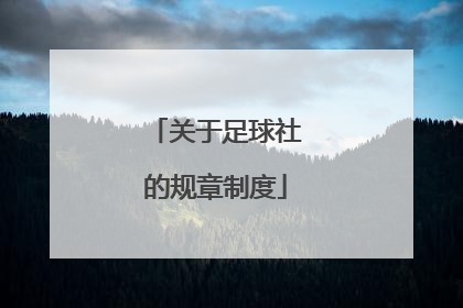 关于足球社的规章制度