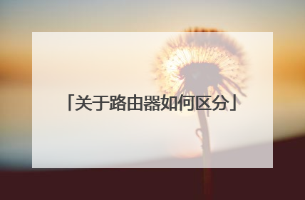 关于路由器如何区分