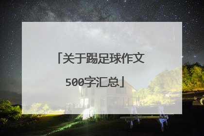 关于踢足球作文500字汇总