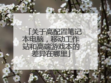关于高配置笔记本电脑,移动工作站和高端游戏本的差异在哪里