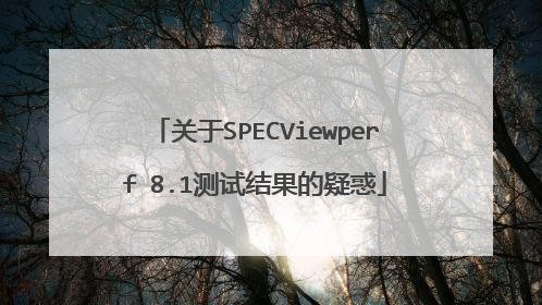 关于SPECViewperf 8.1测试结果的疑惑