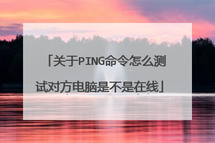 关于PING命令怎么测试对方电脑是不是在线