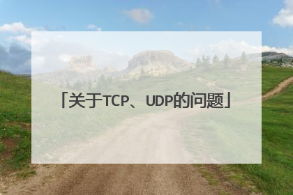 关于TCP、UDP的问题