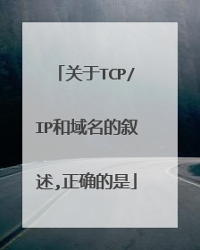关于TCP/IP和域名的叙述,正确的是