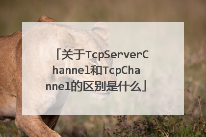 关于TcpServerChannel和TcpChannel的区别是什么