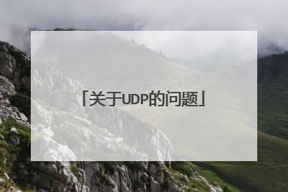 关于UDP的问题