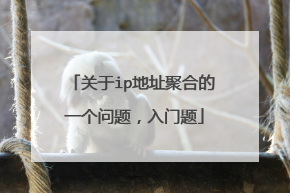 关于ip地址聚合的一个问题，入门题