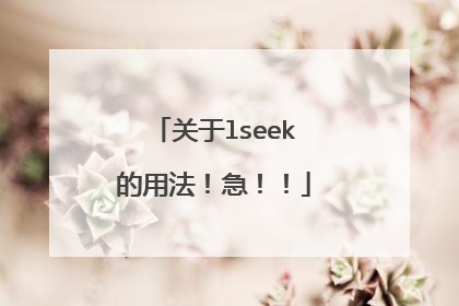 关于lseek的用法!急!!