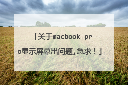 关于macbook pro显示屏幕出问题,急求！