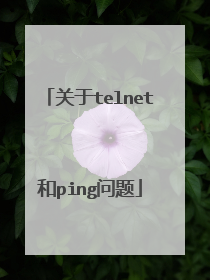 关于telnet和ping问题