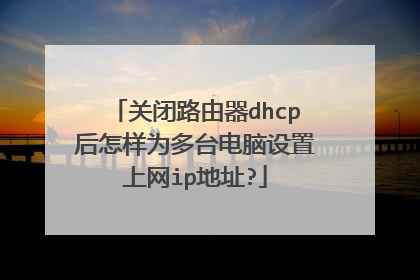 关闭路由器dhcp后怎样为多台电脑设置上网ip地址?