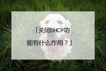 关闭DHCP功能有什么作用？