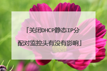 关闭DHCP静态IP分配对监控头有没有影响