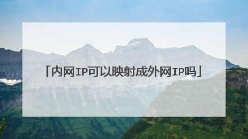 内网IP可以映射成外网IP吗